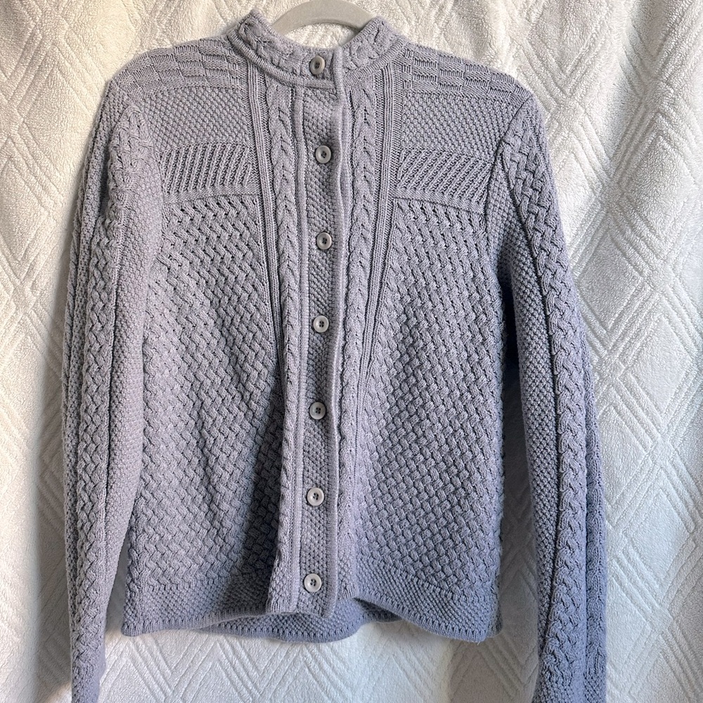 L.L. Bean Cable Knit Cardigan Sweater